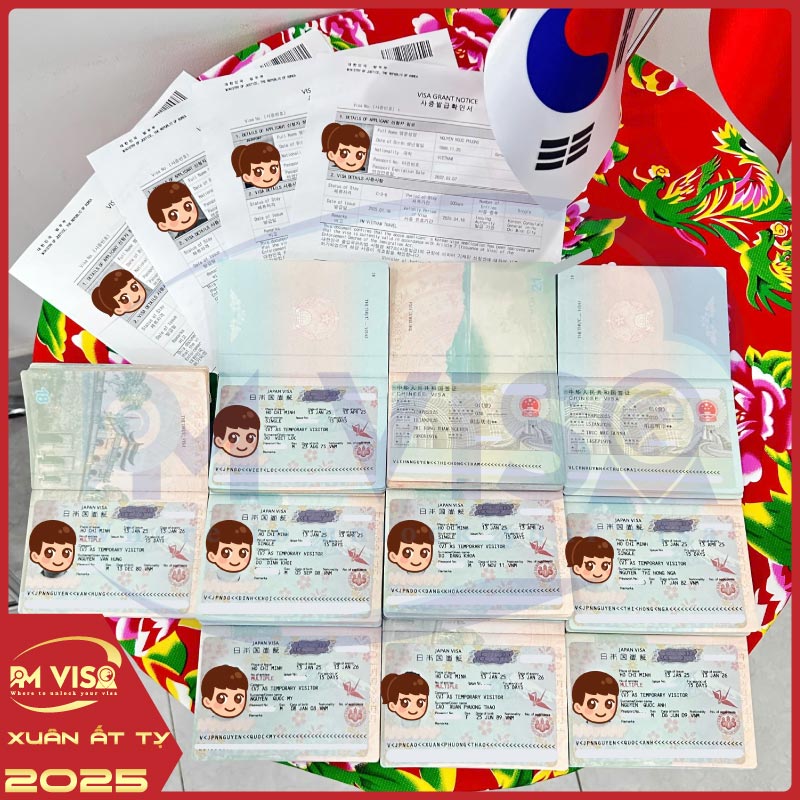 14 visa châu á về trong 1 ngày