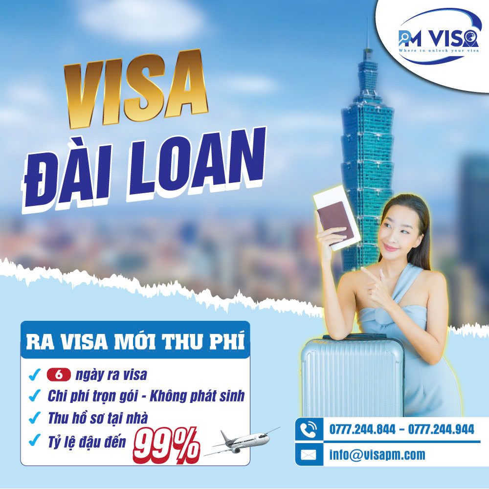 dịch vụ visa đài  loan tại visapm