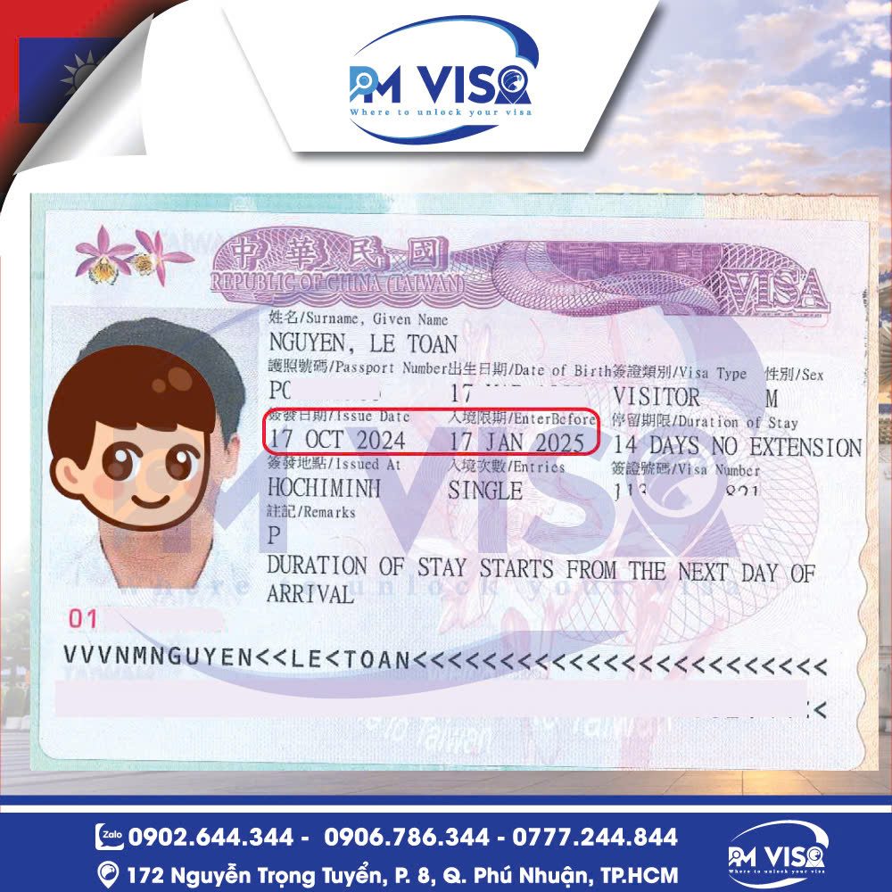 visa thành công Đài Loan